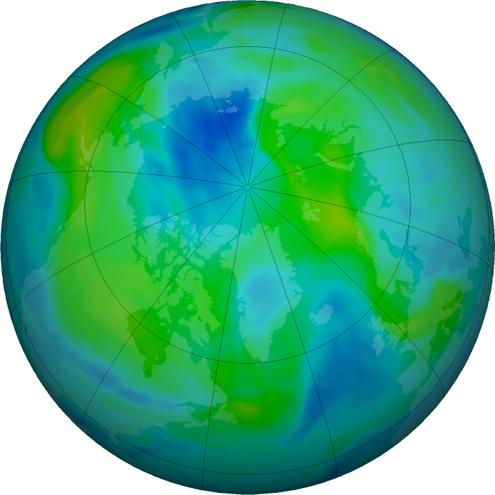 Arctic ozone map for 26 September 2020